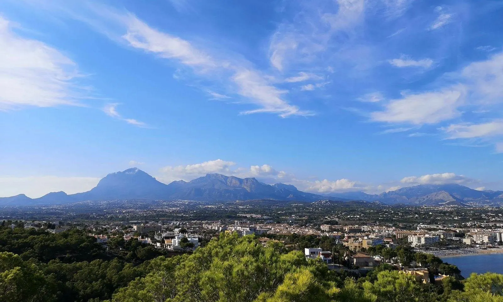 View from La Nucia to the Puig Campana